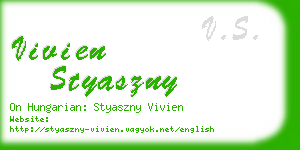 vivien styaszny business card